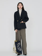 ＜刺繍プリントトートバッグL＞アンティークレシピ