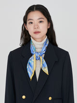 ＜シルクスカーフ65＞ボタニカルストライプ