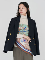 &lt;Wool Silk Stole Herringbone Weave 120&gt; Collage Somewear