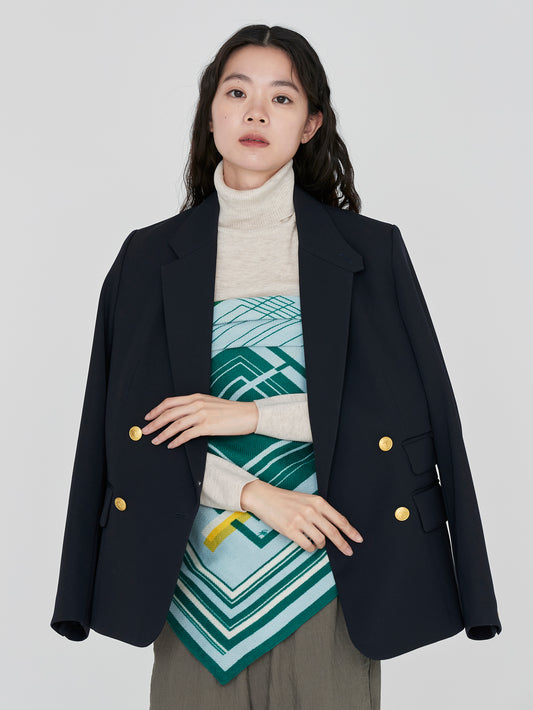 <Wool Silk Stole Herringbone Weave 120> Poster