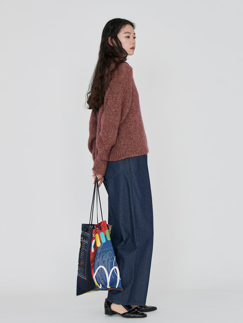 ＜刺繍プリントトートバッグL＞レコード