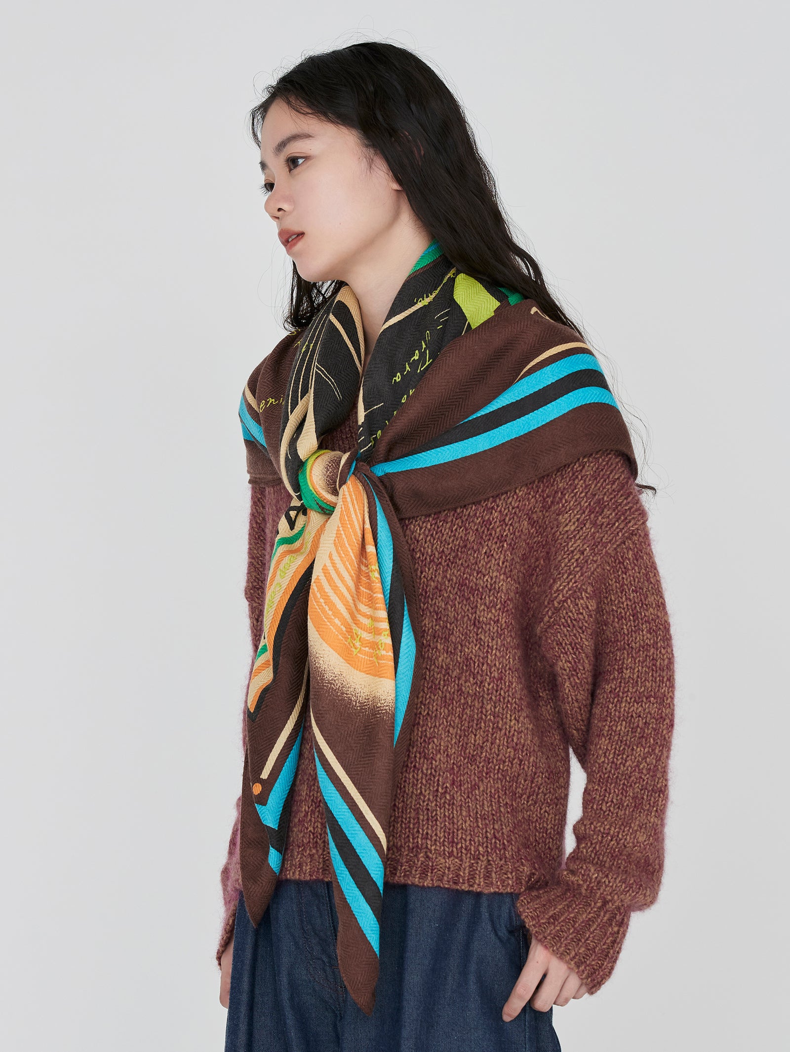 ウールシルクストールヘリンボーン織120＞レコード – manipuri