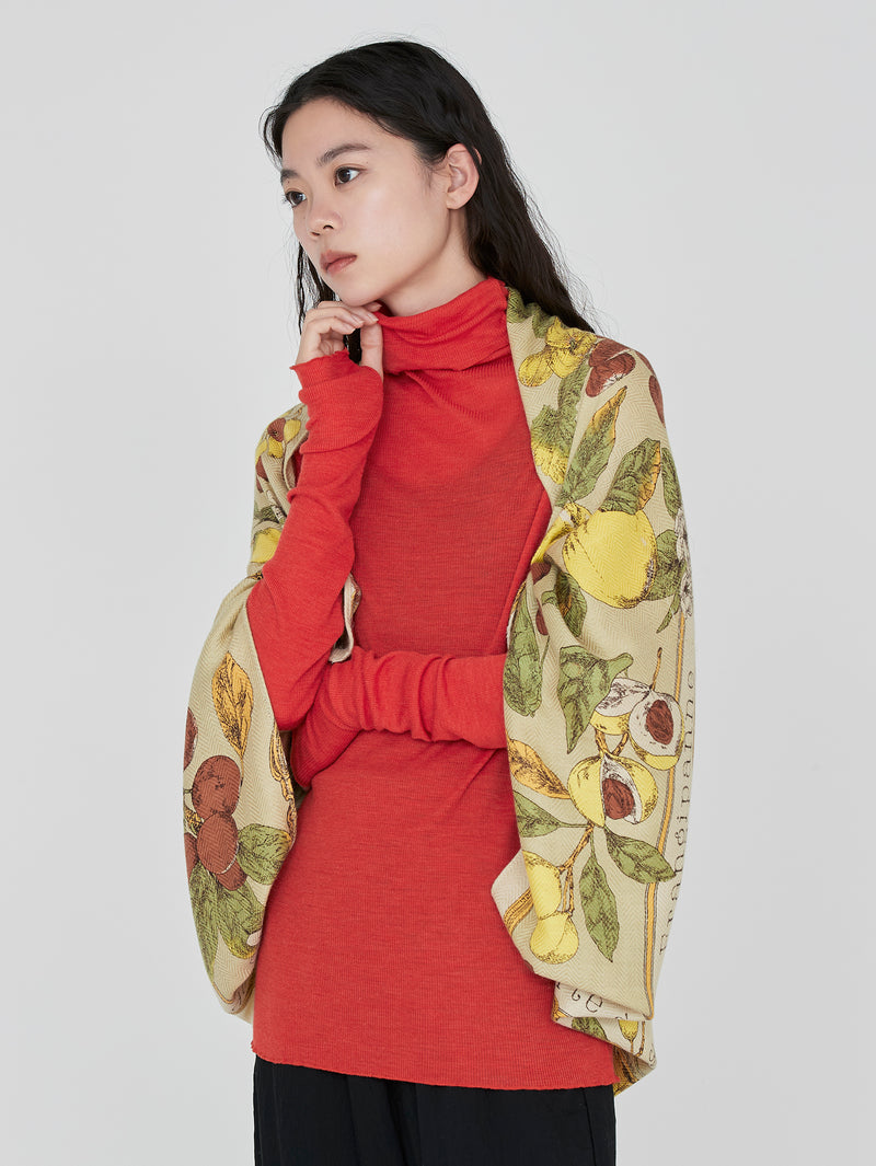 &lt;Wool Silk Stole Herringbone Weave 120&gt; Antique Recipe