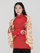 ＜ウールシルクストールヘリンボーン織120＞クロスステッチバンダナ