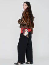 PRINT SILK MINI BAG / RECORD