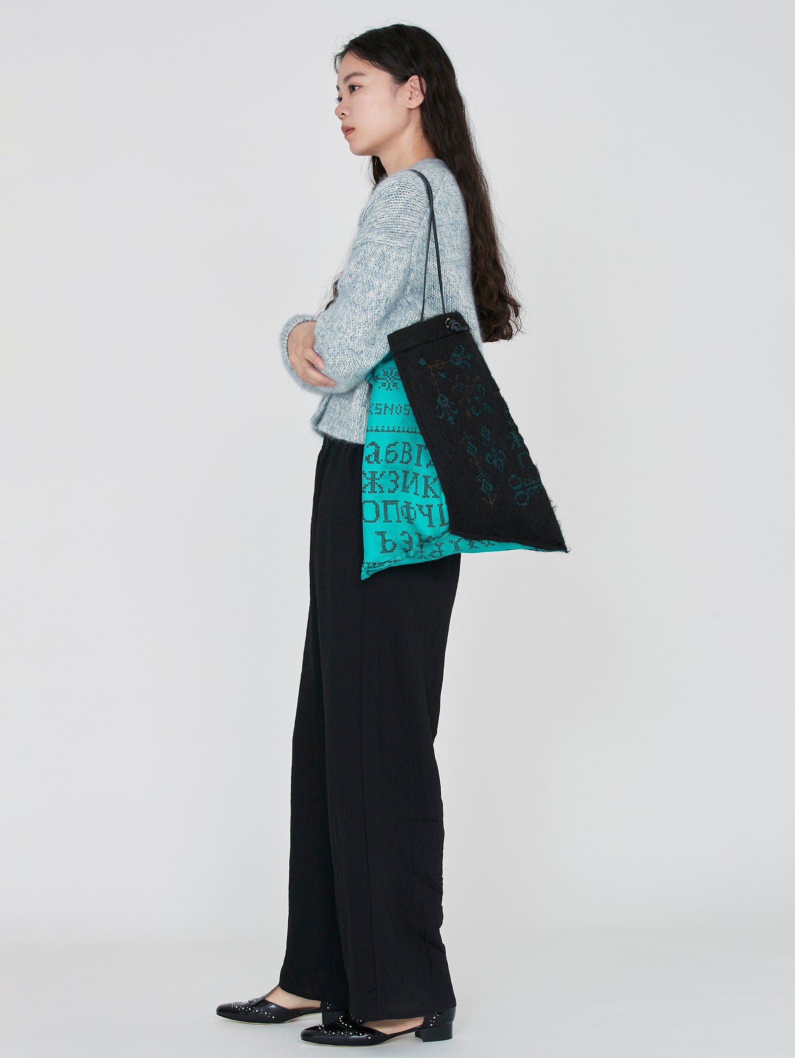 刺繍プリントトートバッグL＞クロスステッチバンダナ – manipuri