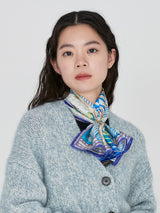 SILK SCARF 65 / COLLAGE DAHLIA RONDO