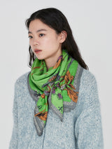 ＜ウールシルクストールヘリンボーン織120＞ボタニカルストライプ