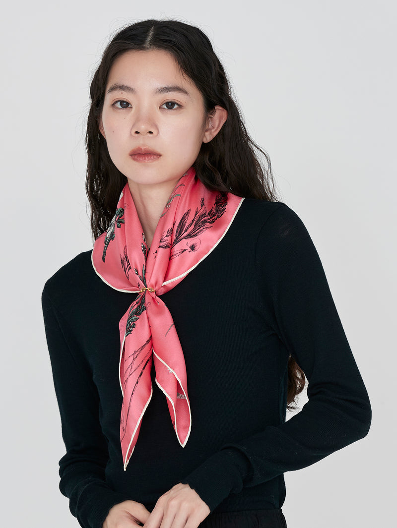 manipuri 花柄シルクスカーフ 65cm新品 シルクスカーフ65＞ボタニカル – manipuri