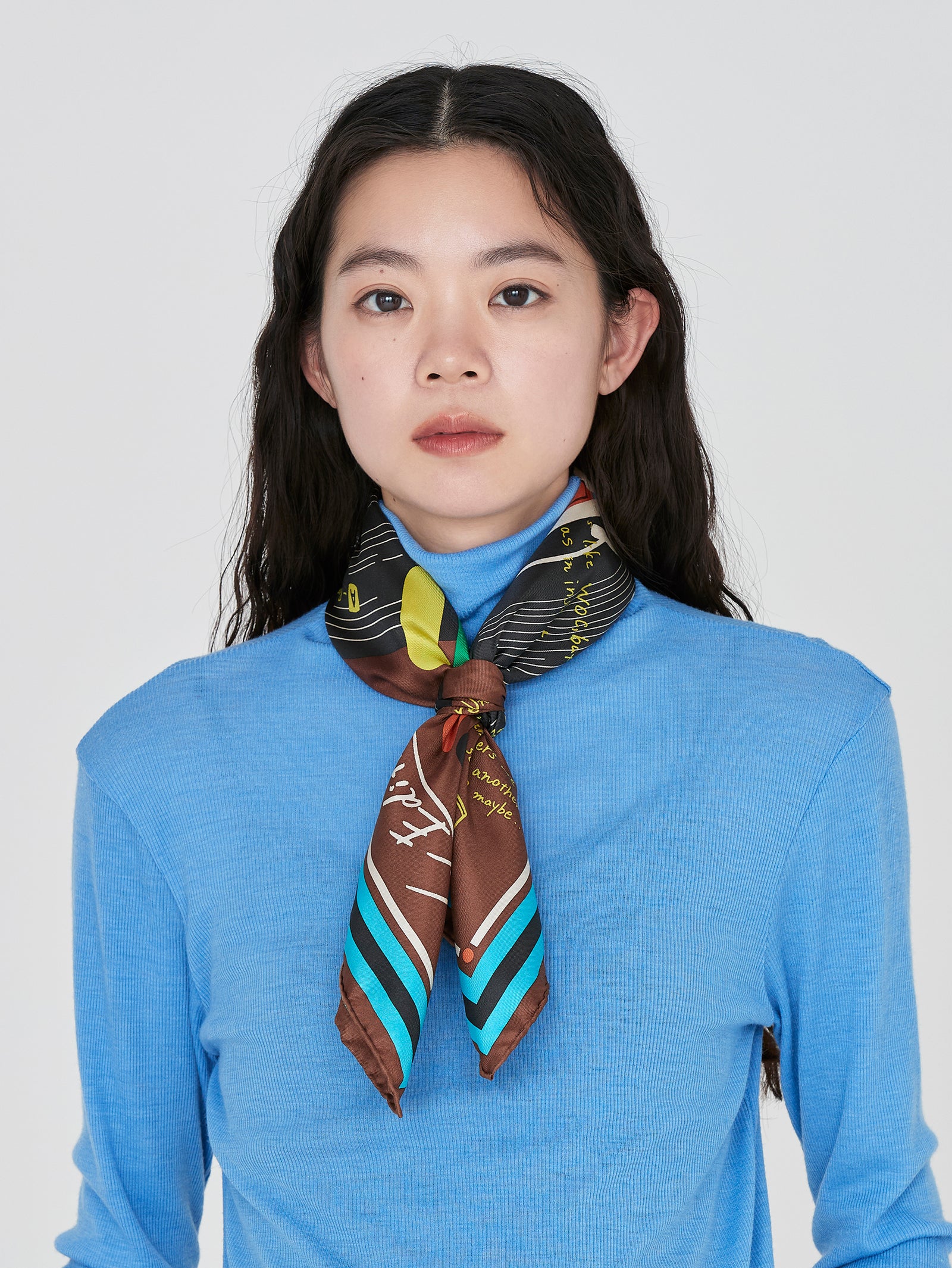 新品未使用　manipuri シルクスカーフ　レコード　新作 シルクスカーフ65＞レコード – manipuri