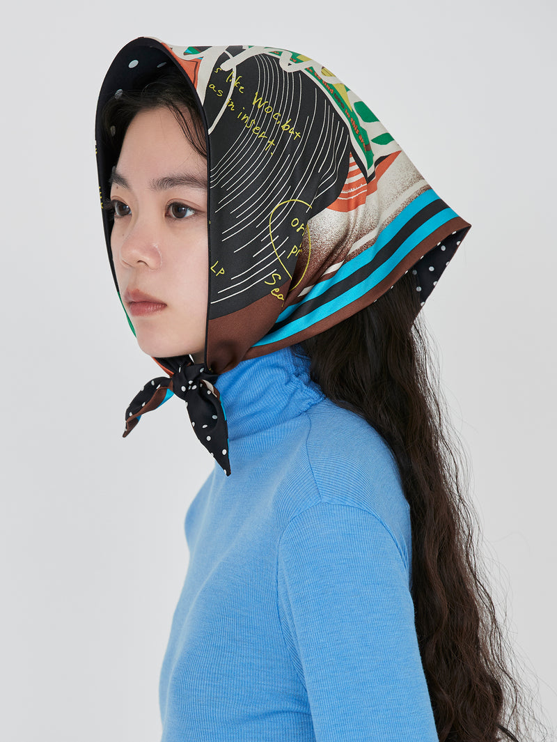 TRIANGULAR SCARF MINI / RECORD