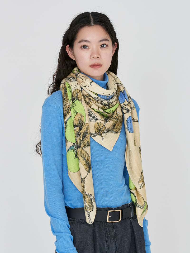 &lt;Wool Silk Stole Herringbone Weave 120&gt; Antique Recipe