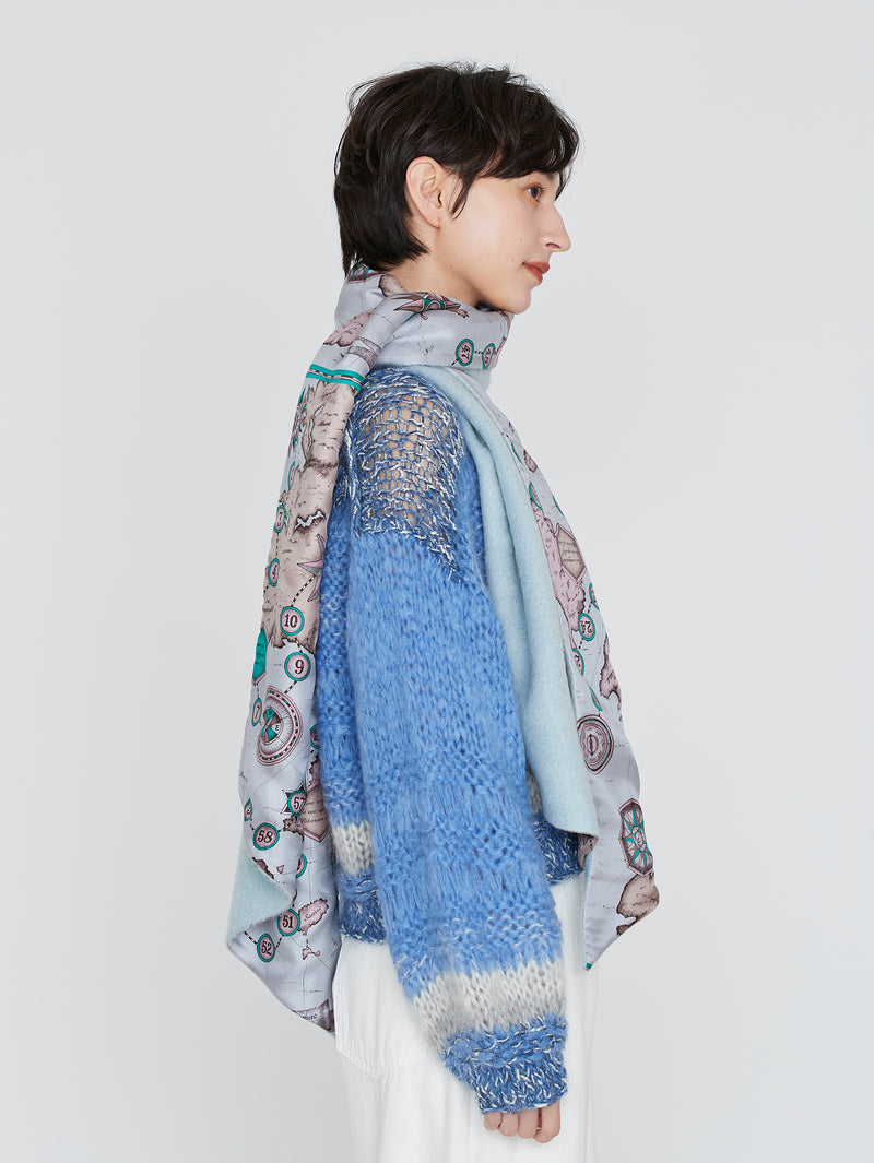 ＜シルクWマフラー＞モノポリ