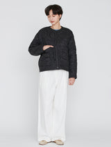 <Quilted crew neck jacket> Reversible Mountain