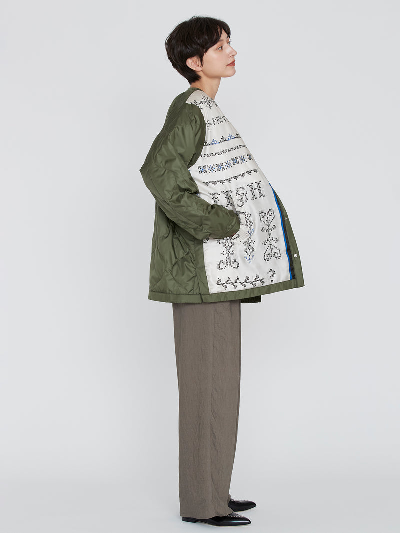 &lt;Military Jacket UNISEX&gt; Reversible Cross Stitch Bandana