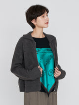 ＜シルクスカーフ88＞クロスステッチバンダナ