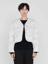 ＜キルティングショートジャケット＞リバーシブル　タパ