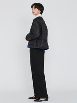 <Quilted crew neck jacket> Reversible Tapa