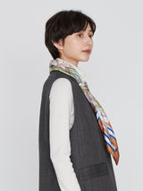 ＜シルクスカーフ88＞コラージュサムウェア