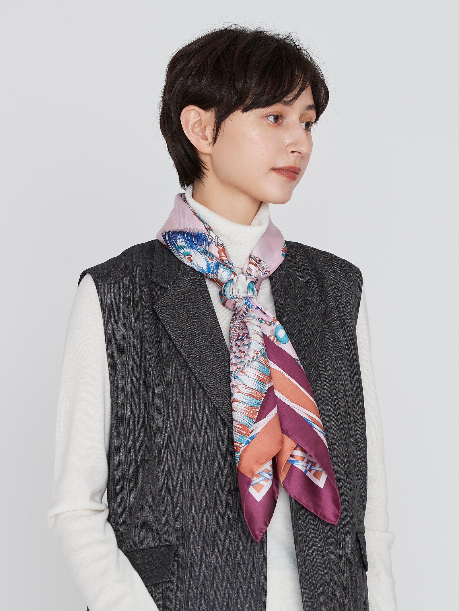 シルクスカーフ88＞ヴィヴァーチェタッセル – manipuri