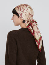 ＜シルクスカーフ88＞クロスステッチバンダナ