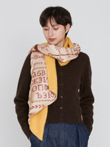 ＜シルクWマフラー＞クロスステッチバンダナ