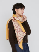 ＜シルクWマフラー＞クロスステッチバンダナ