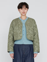 <Quilted Short Jacket> Reversible Mountain