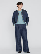 <Quilted Short Jacket> Reversible Mountain