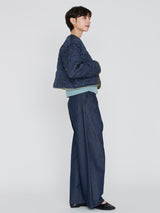 <Quilted Short Jacket> Reversible Mountain