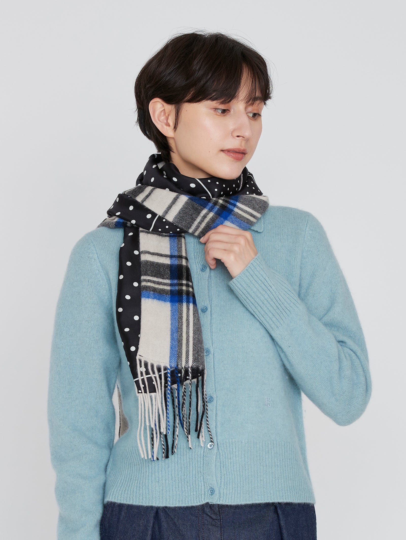 シルクカシミアWマフラー＞ジオメドット – manipuri