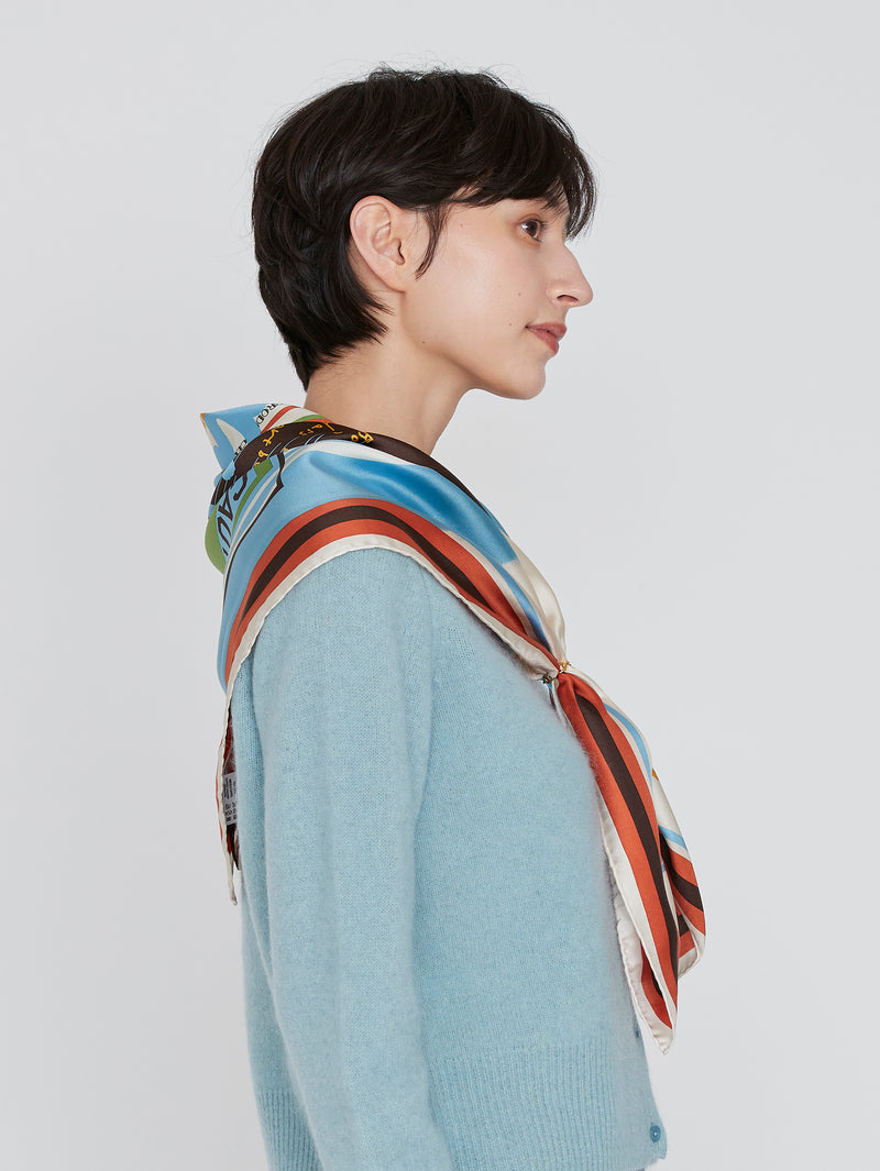 新品未使用　manipuri シルクスカーフ　レコード　新作 シルクスカーフ65＞レコード – manipuri