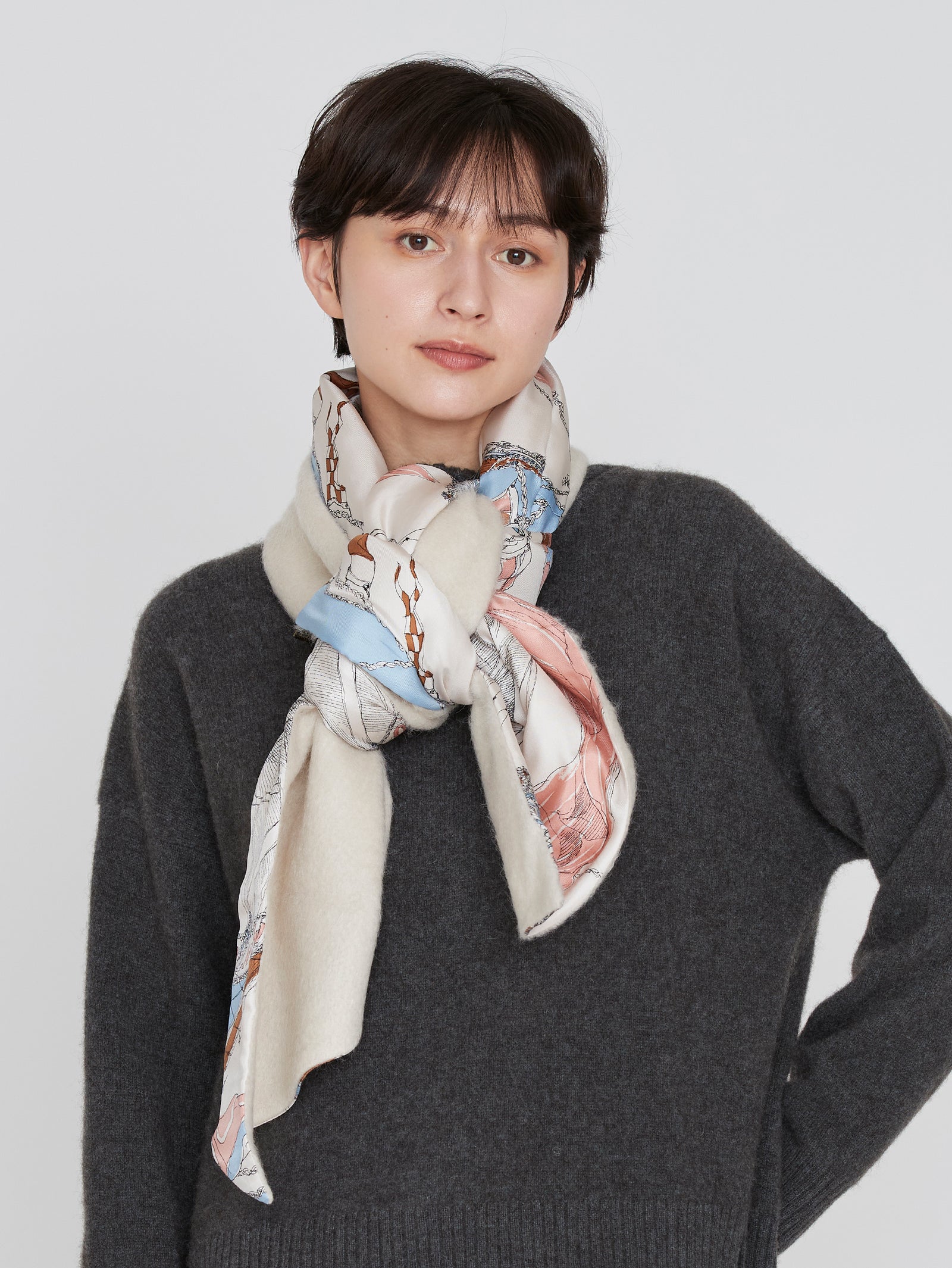 シルクWマフラー＞モンゴルフィエバルーン – manipuri