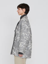 &lt;Jacquard Cocoon Coat&gt; Arabesque