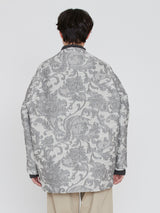 &lt;Jacquard Cocoon Coat&gt; Arabesque