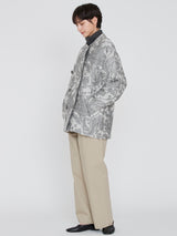 &lt;Jacquard Cocoon Coat&gt; Arabesque