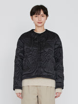 ＜キルティングクルーネックジャケット＞リバーシブル　タパ