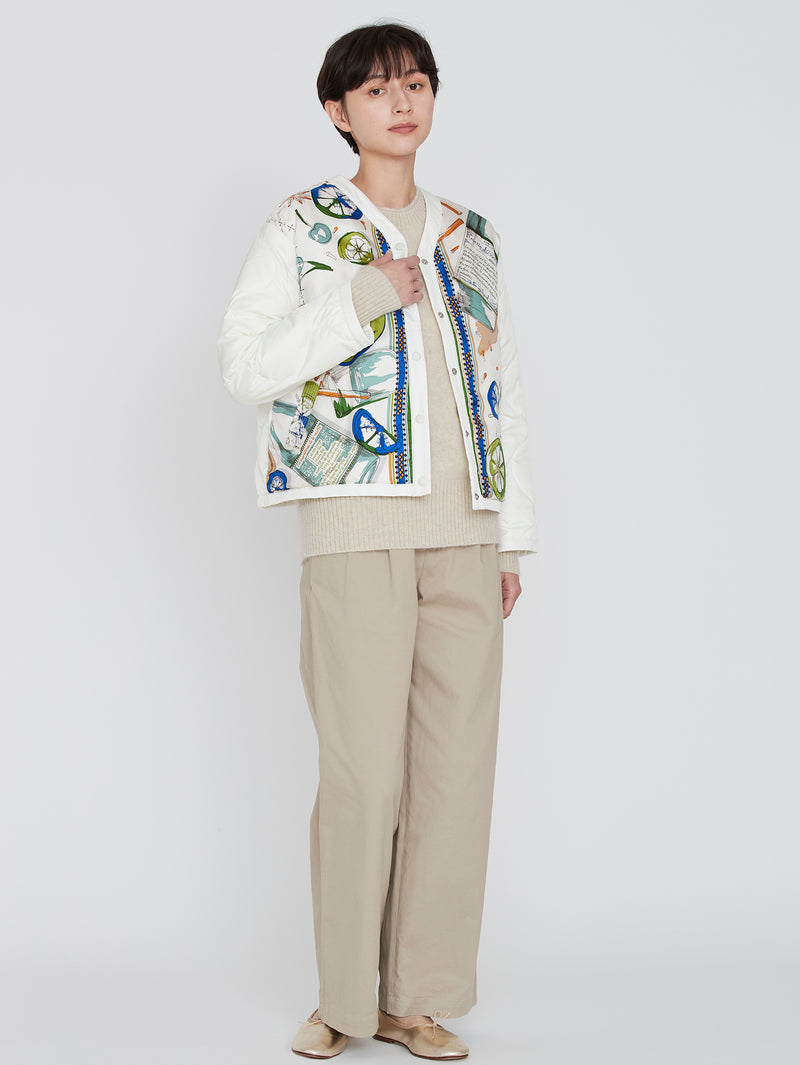 ＜クルーネックジャケット＞リバーシブル　ホットワイン