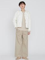 ＜クルーネックジャケット＞リバーシブル　ホットワイン