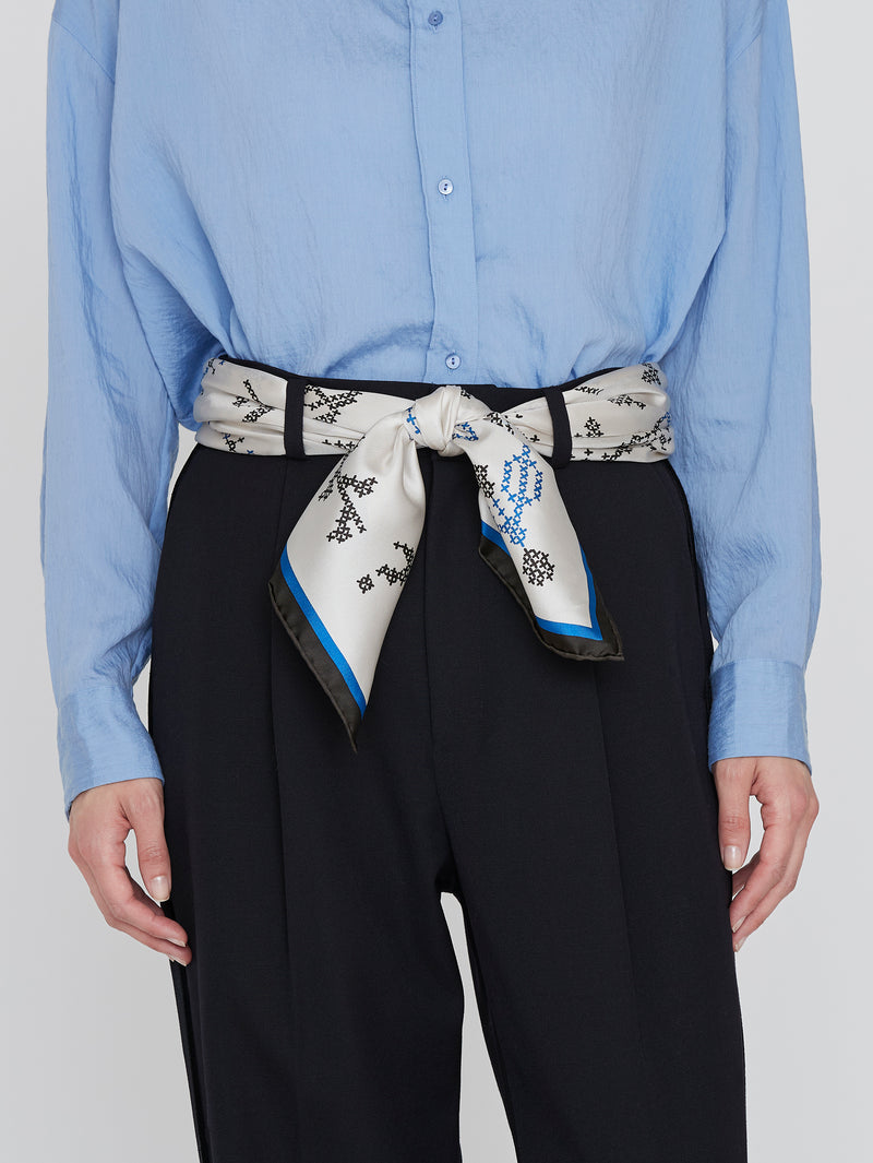 ＜シルクスカーフ88＞クロスステッチバンダナ