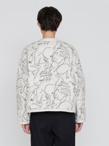 &lt;Quilted crew neck jacket&gt; Reversible Mountain