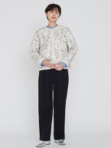 &lt;Quilted crew neck jacket&gt; Reversible Mountain