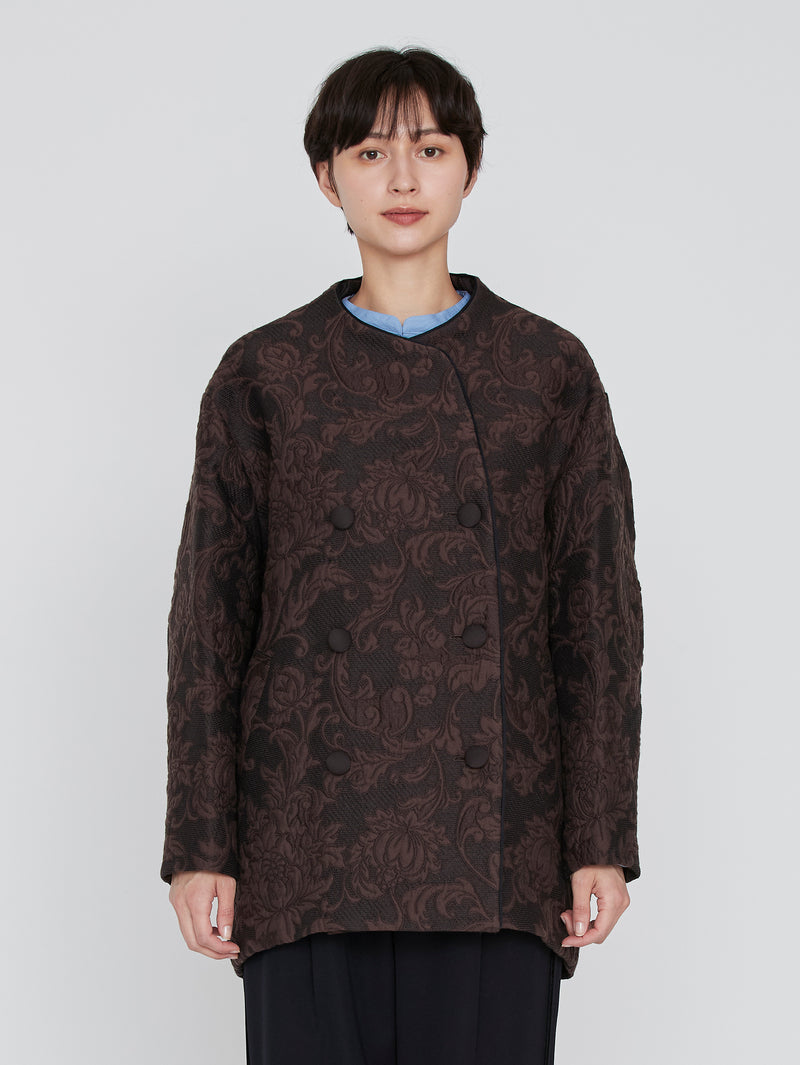 ＜ジャガードコクーンコート＞アラベスク