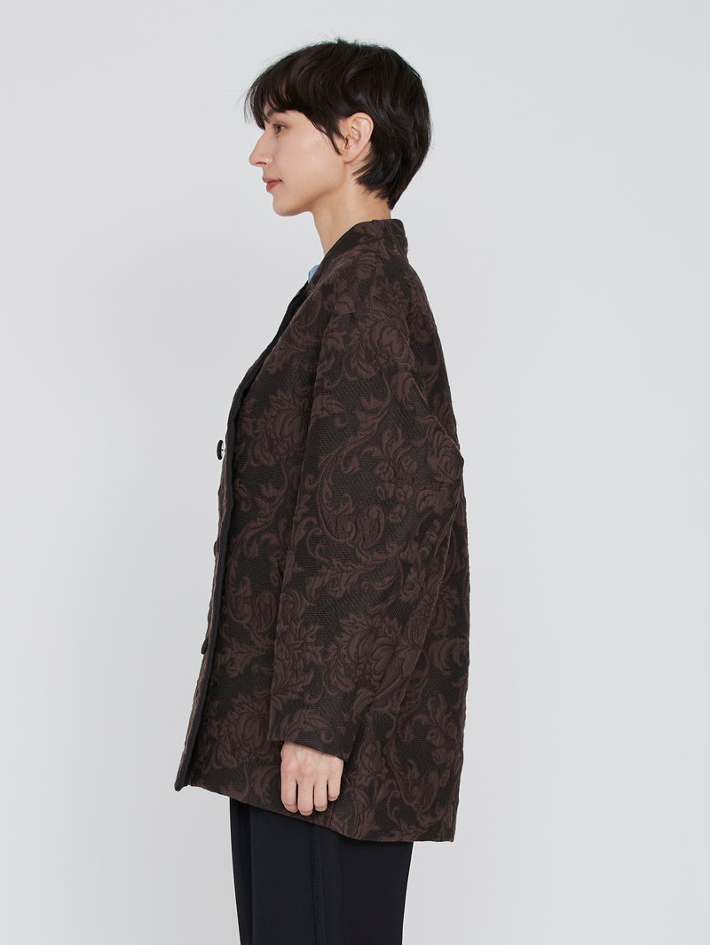 ＜ジャガードコクーンコート＞アラベスク