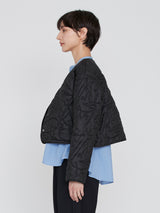 <Quilted Short Jacket> Reversible Mountain