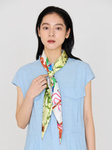 ＜ダイヤ型スカーフ＞ハーバルガーデン