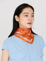 <Silk scarf 65> Glass dome flower