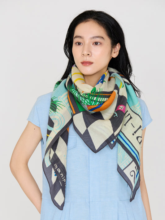 COTTON SILK STOLE 120 / SHANGRI-LA