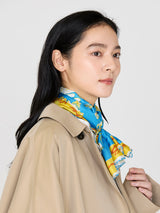 <Silk Scarf 65> Flora