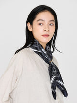 <Silk scarf 65> Glass dome flower